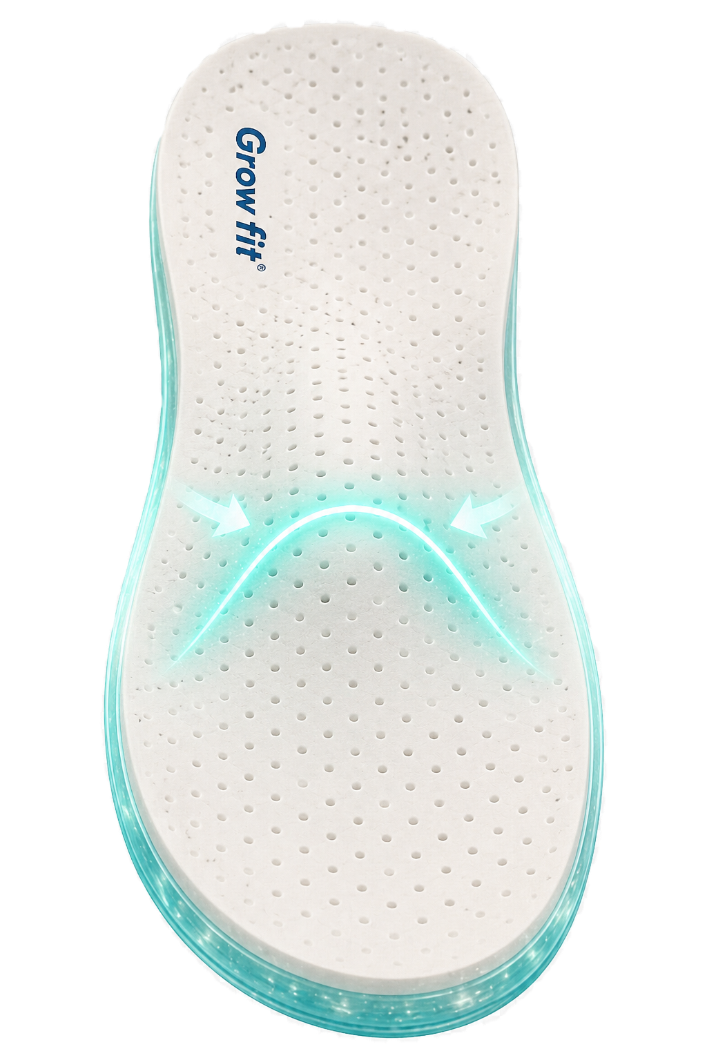 Growfit insole illustrating transverse arch support