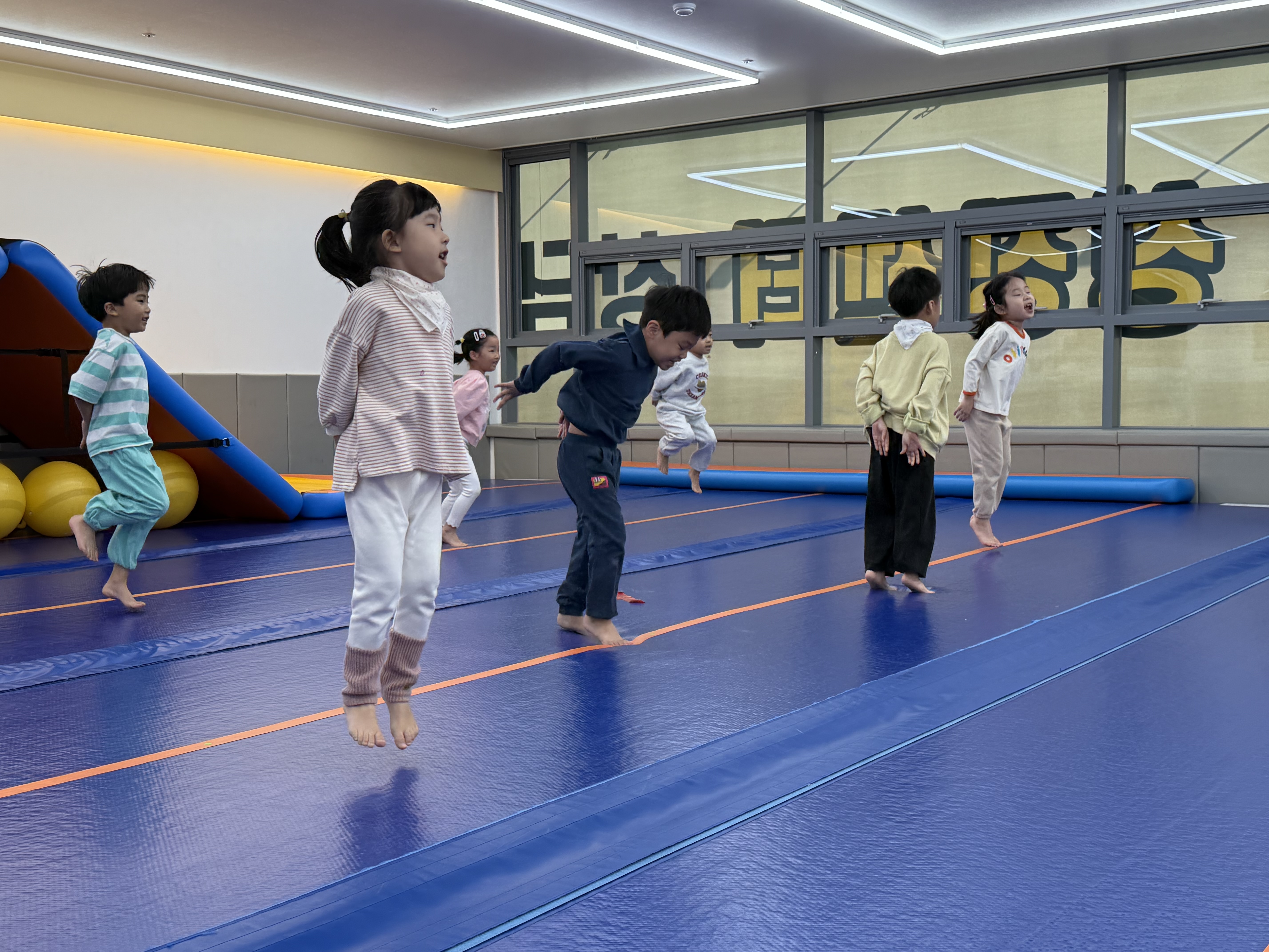 Children taking part in a SuperKids movement session